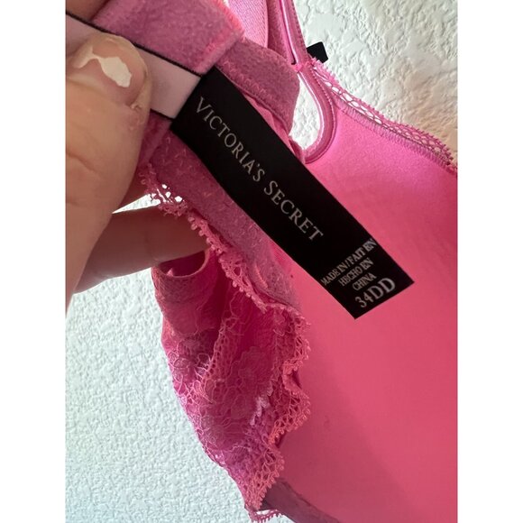 Victoria's Secret Pink Rhinestone Demi Pushup Bra 34DD - Picture 6 of 7